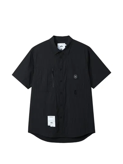 Izzue Patch Pocket Shirt In Black