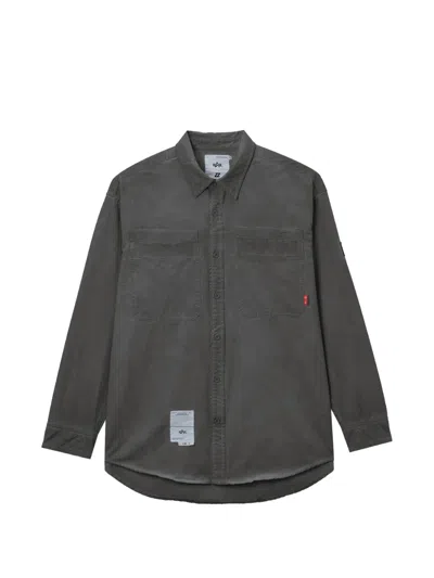 Izzue Patch-pocket Shirt In Gray