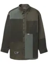 Izzue Patchwork Cotton Shirt In Green