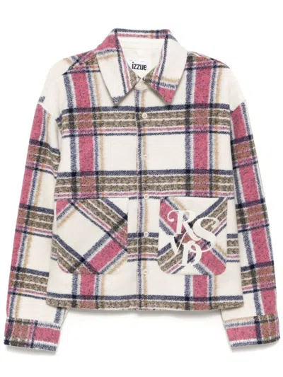 Izzue Plaid Jacket In Neutrals