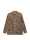 Izzue Plaid-pattern Shirt In Brown