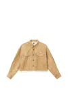 Izzue Pleated Oversized Jacket In Brown