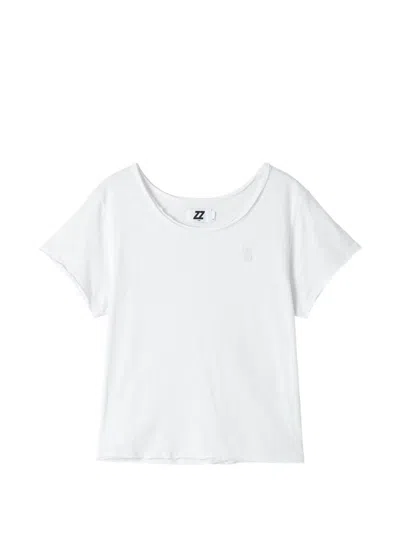 Izzue Raw-edge T-shirt In White