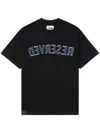 Izzue Reverse-appliqué Cotton T-shirt In Schwarz