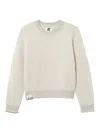 Izzue Ribbed-cuff Crew-neck Sweater In Neutral