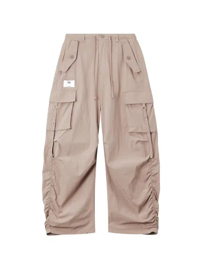 Izzue Ruched-detail Cargo Pants In Brown