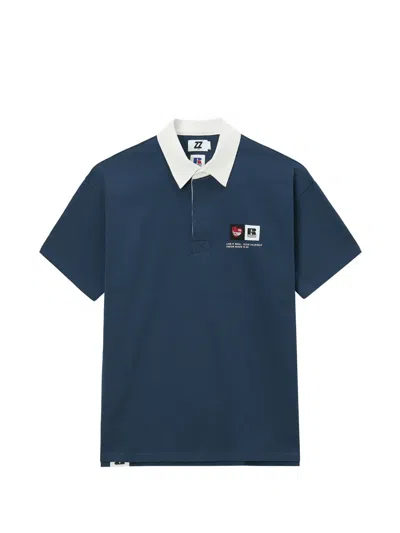 Izzue Short-sleeve Polo Shirt In Blue