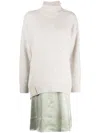 Izzue Kleid Mit Stehkragen In Neutrals