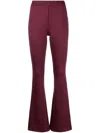 Izzue Side-stripe Flared Leggings In Red