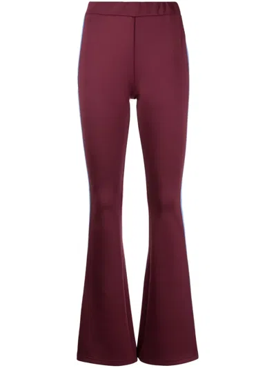 Izzue Side-stripe Flared Leggings In Red