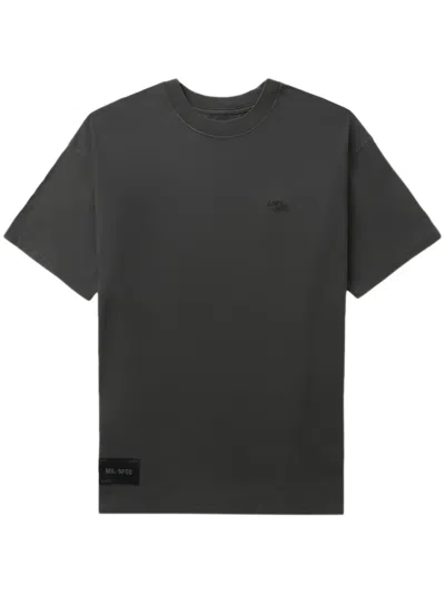 Izzue Slogan-embroidered Cotton T-shirt In Grün