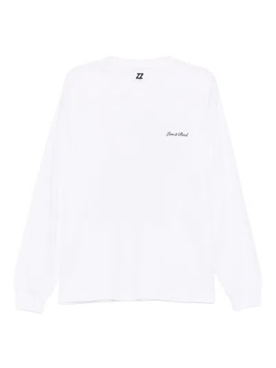 Izzue Slogan-embroidered T-shirt In White
