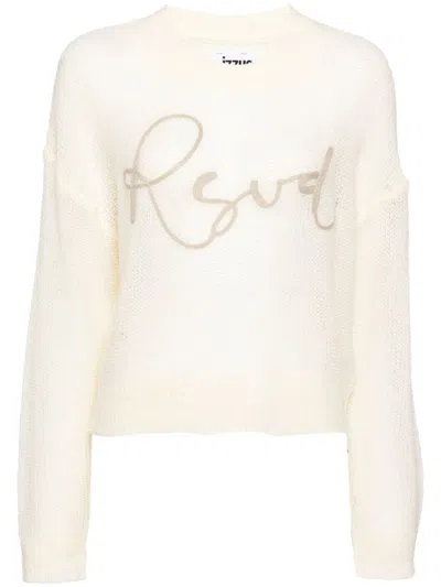 Izzue Slogan Patch Jumper In White