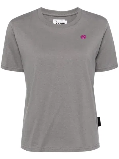 Izzue Slogan-print Cotton T-shirt In Grey