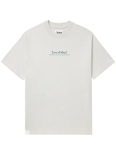 Izzue Slogan-print Cotton T-shirt In Nude