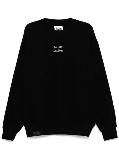Izzue Slogan-print Sweatshirt In Black