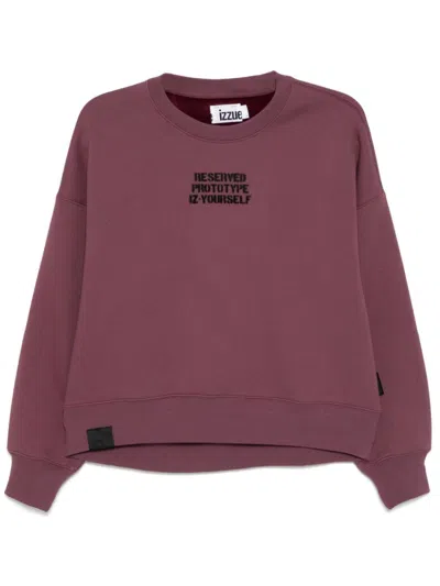 Izzue Slogan-print Sweatshirt In Purple