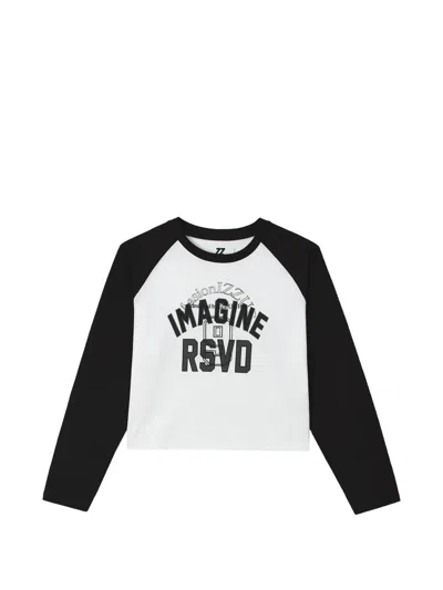 Izzue Slogan-print Raglan-sleeved T-shirt In White