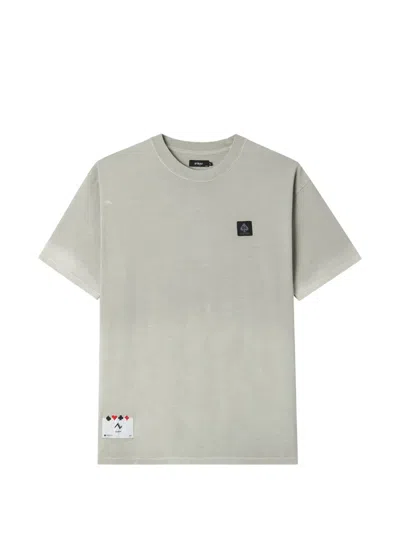 Izzue Spade-print Logo-patch T-shirt In Green