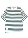 Izzue Striped Logo T-shirt In White
