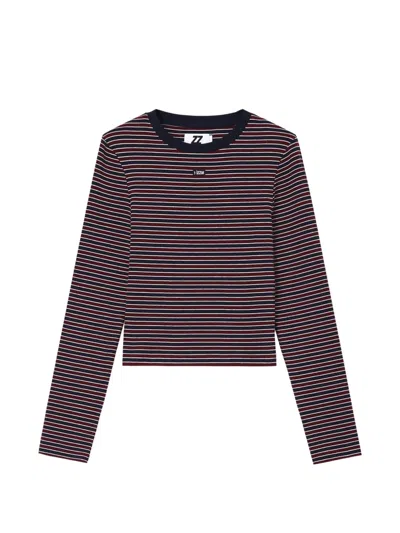 Izzue Striped Long-sleeve T-shirt In Black