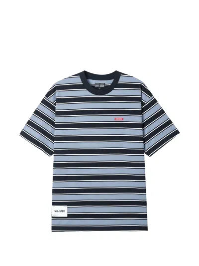 Izzue Striped Patch T-shirt In Blue