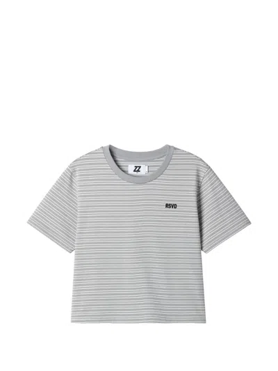 Izzue Striped Round-neck T-shirt In Gray