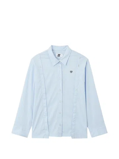 Izzue Striped-pattern Button-fastening Shirt In Blue