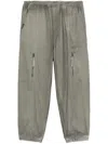 Izzue Tapered Cotton Trousers In Grey