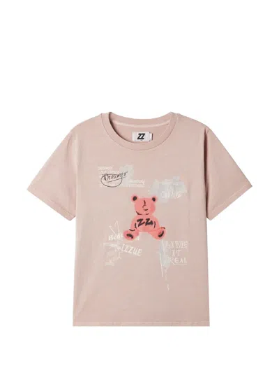 Izzue Teddy-motif Printed T-shirt In Pink