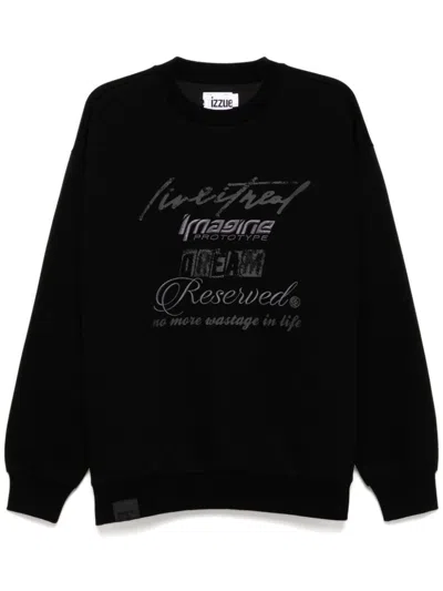 Izzue Text Sweatshirt In Black