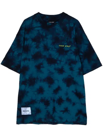 Izzue Tie Dye-print Cotton T-shirt In Blue