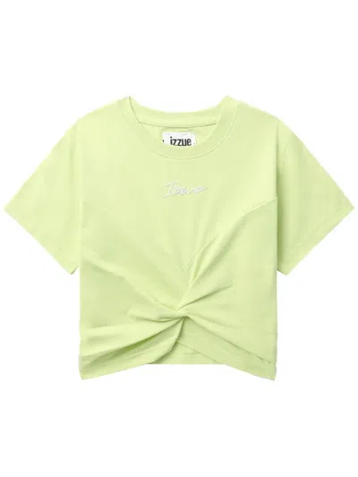 Izzue Twist-detail Cotton T-shirt In Green
