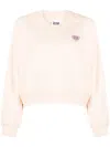 Izzue V-neck Drop-shoulder Sweatshirt In Orange