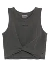 Izzue V-neck Sleeveless Top In Gray