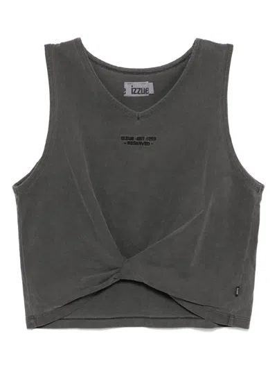 Izzue V-neck Sleeveless Top In Gray
