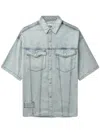 Izzue Washed Denim Shirt In Blue