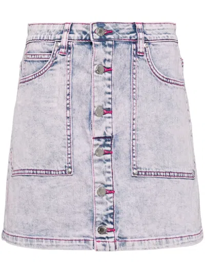 Izzue Ausgeblichener Jeansrock In Rosa