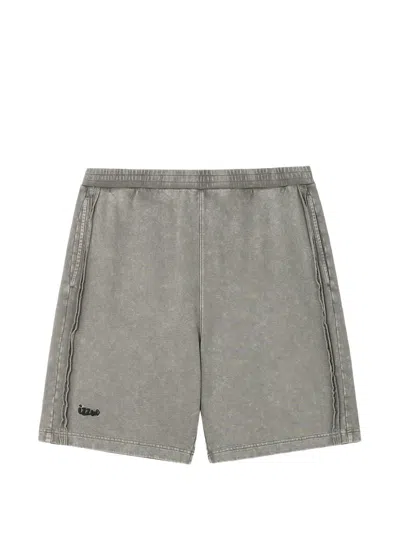 Izzue Washed Track Shorts In Gray