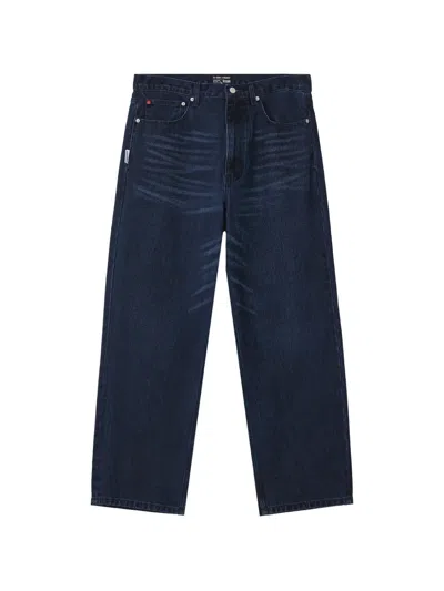 Izzue Whiskered Straight-leg Jeans In Blue