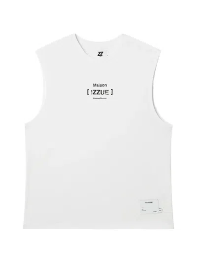 Izzue 민소매 티셔츠 In White