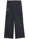 Izzue Wide-leg Cargo Trousers In Grau