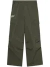 Izzue Wide-leg Cargo Trousers In Green