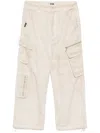 Izzue Wide-leg Cargo Trousers In Neutrals