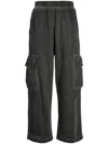 Izzue Wide-leg Distressed Cargo Trousers In Grey