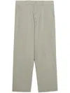 Izzue Wide-leg Stretch-cotton Trousers In 中性色