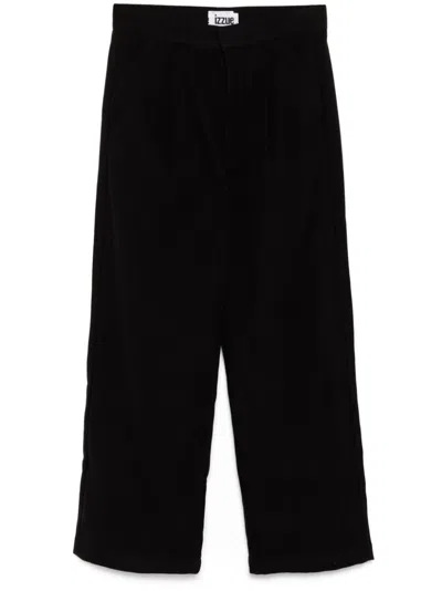 Izzue Wide-leg Trousers In 黑色