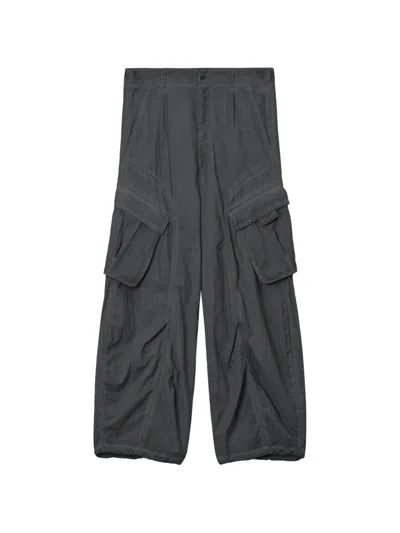 Izzue Wide-leg Cargo Trousers In Gray