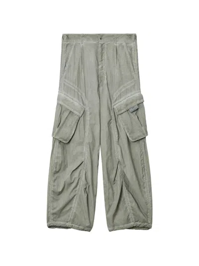 Izzue Wide-leg Cargo Trousers In Green