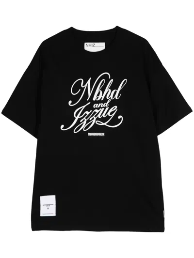 Izzue X Neighborhood Slogan-print T-shirt In Grey
